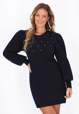 faina Dress in Blue: front