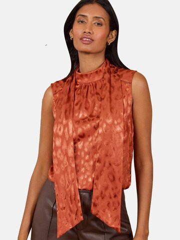 Camicia da donna di love & roses in arancione: frontale