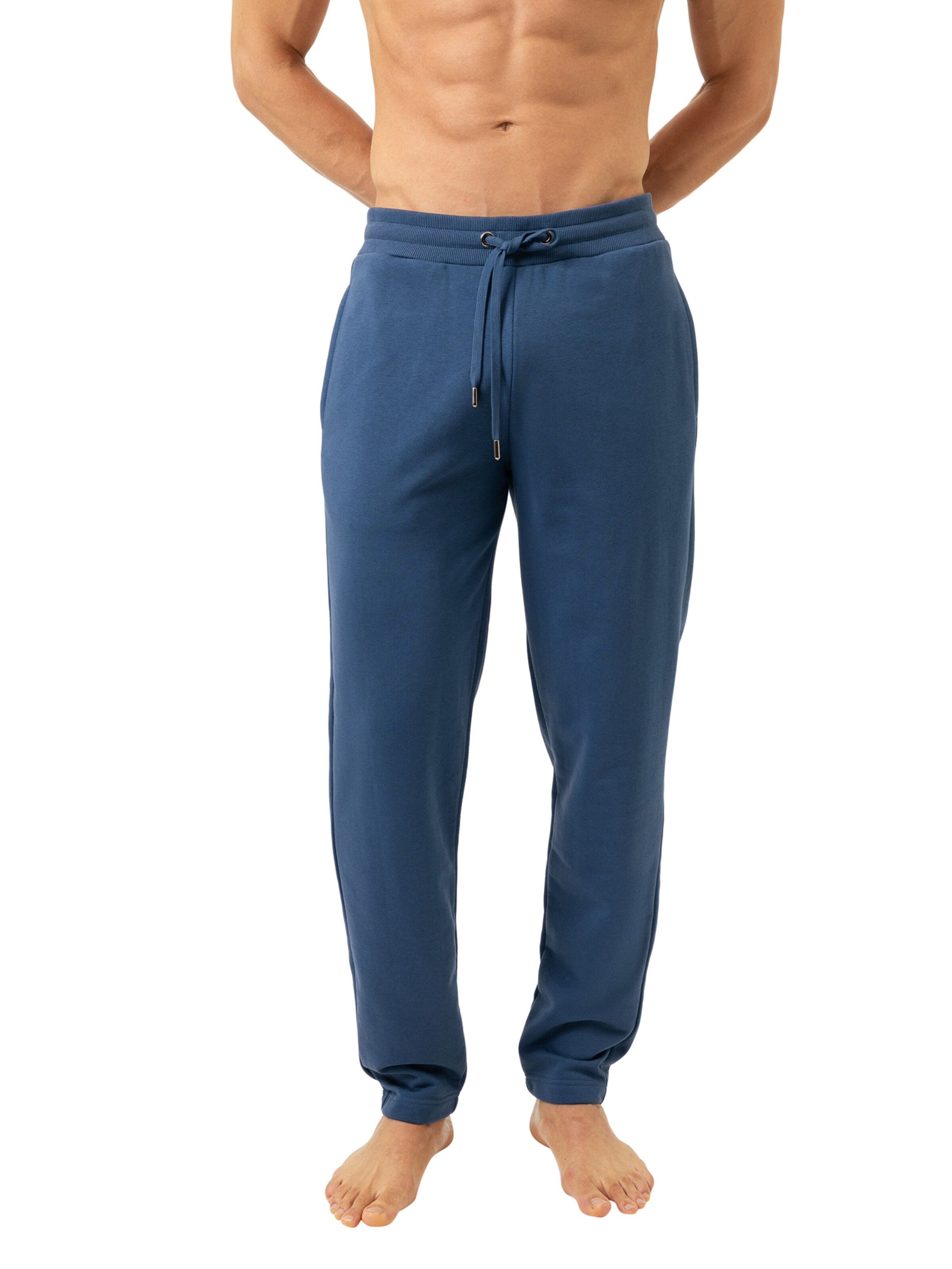 Regular Pantalon 'Terry Essentials' Mey en bleu : devant