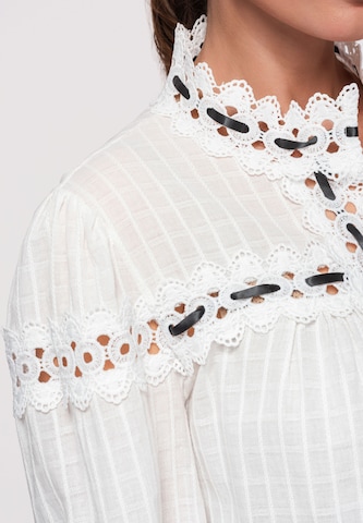 Ombre Blouse in White