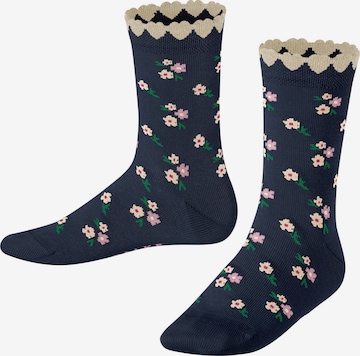 FALKE Socks 'Ditsy Flowers' in Blue: front