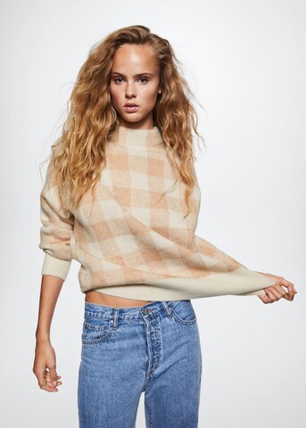 MANGO Pullover 'Pinyin' in Beige: predná strana