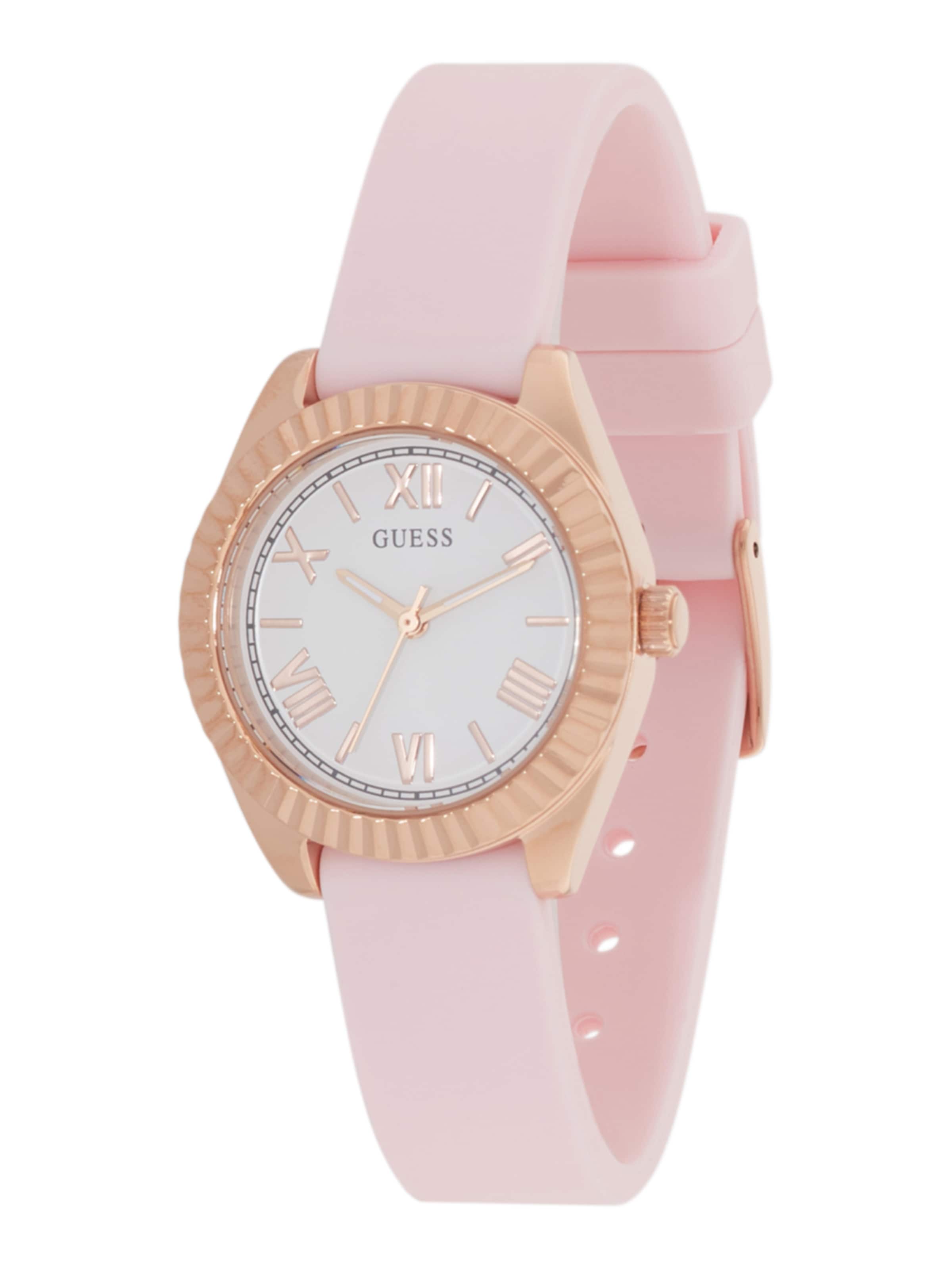 GUESS Zegarek analogowy w kolorze różowy: przód