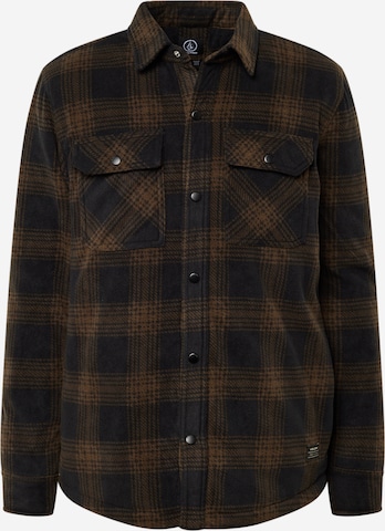 Volcom Button Up Shirt in Brown: front