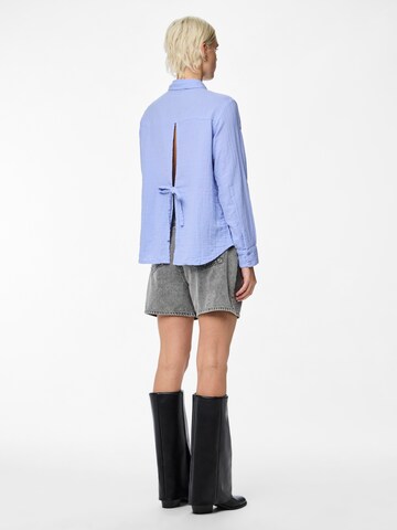 PIECES Bluse 'KAPPEL' in Blau