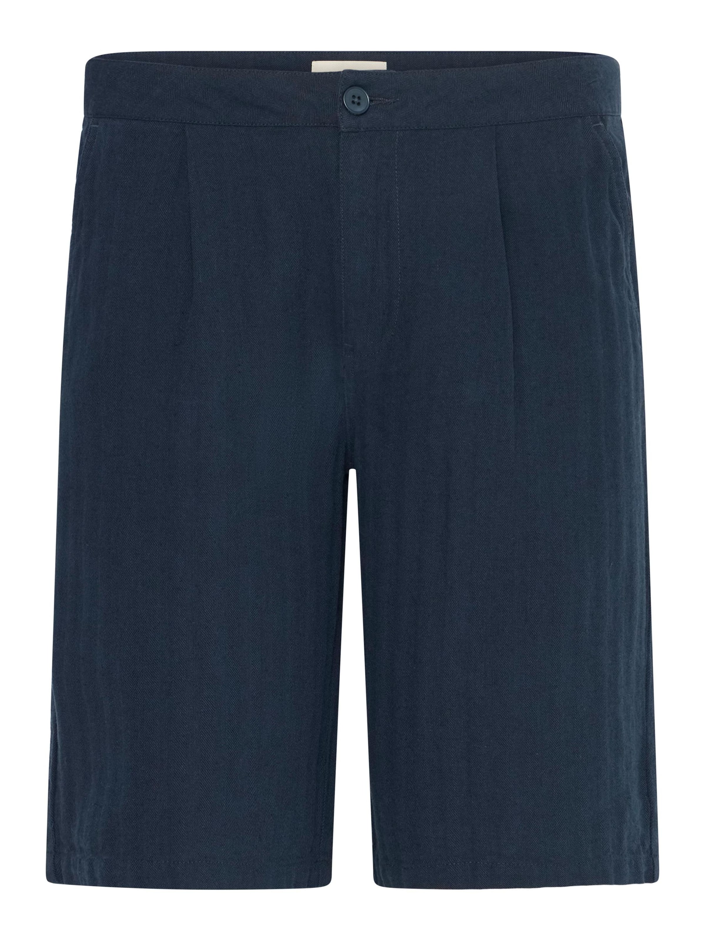 BLEND Regular Bandplooibroek 'BHMorgan' in Blauw: voorkant