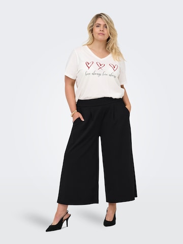 ONLY Carmakoma Wide leg Pleat-Front Pants in Black