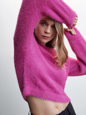 MANGO Sweater 'EYEBOXY' in Pink