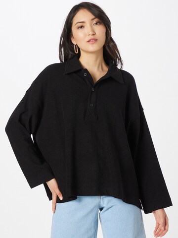 WEEKDAYSweater majica 'Holly' - crna boja: prednji dio