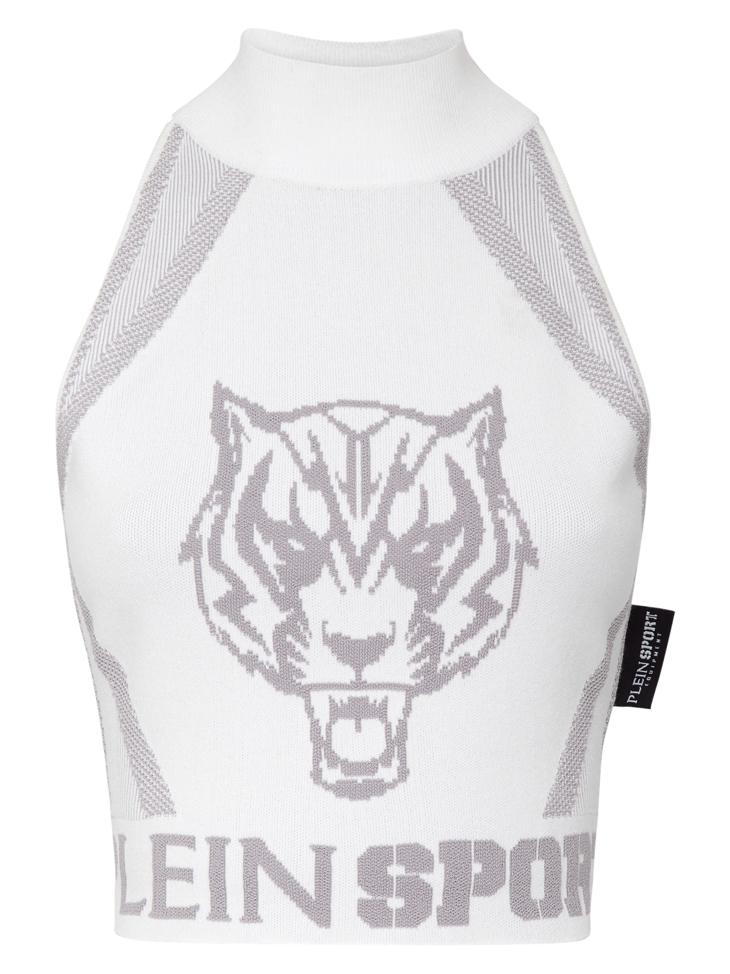 Plein Sport Gebreide top in Wit: voorkant