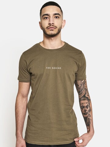 Squad the label Shirt 'Organic Logo' in Green: front