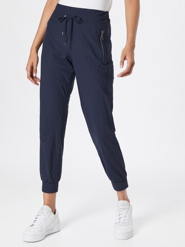 s.Oliver BLACK LABEL Tapered Trousers in Blue: front