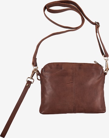 Orchid Clutch 'Marguerite' in Brown: front