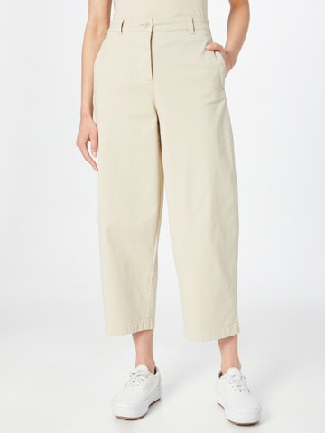 Marc O'Polo Wide Leg Bukser i beige: forside