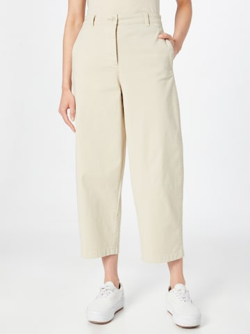 Wide leg Pantaloni di Marc O'Polo in beige: frontale