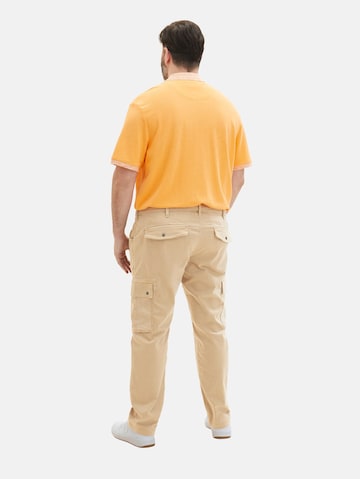 TOM TAILOR Men + Regular Cargo trousers in Beige