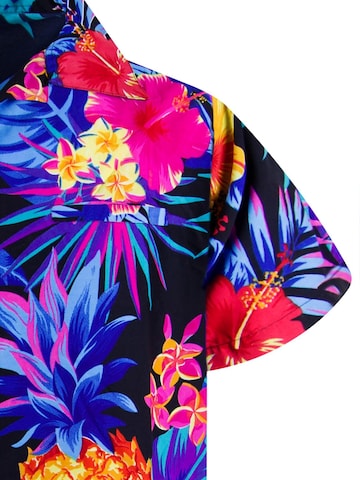 King Kameha Shirt 'Pineapple' in Blue