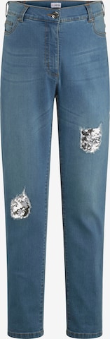 MIAMODA Slimfit Jeans in Blauw: voorkant