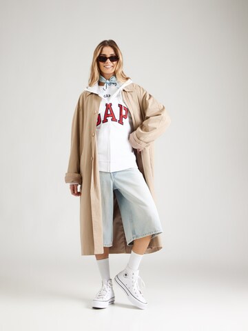 GAP Sweat jacket 'HERITAGE' in White