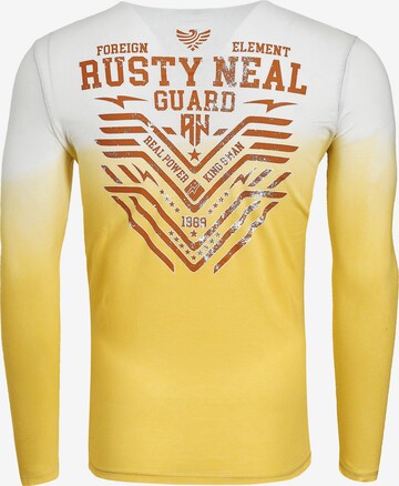 Rusty Neal Longsleeve mit großem Front-Druck in Gelb