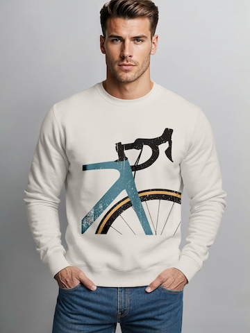Neverless Sweatshirt 'Rennrad' in Beige