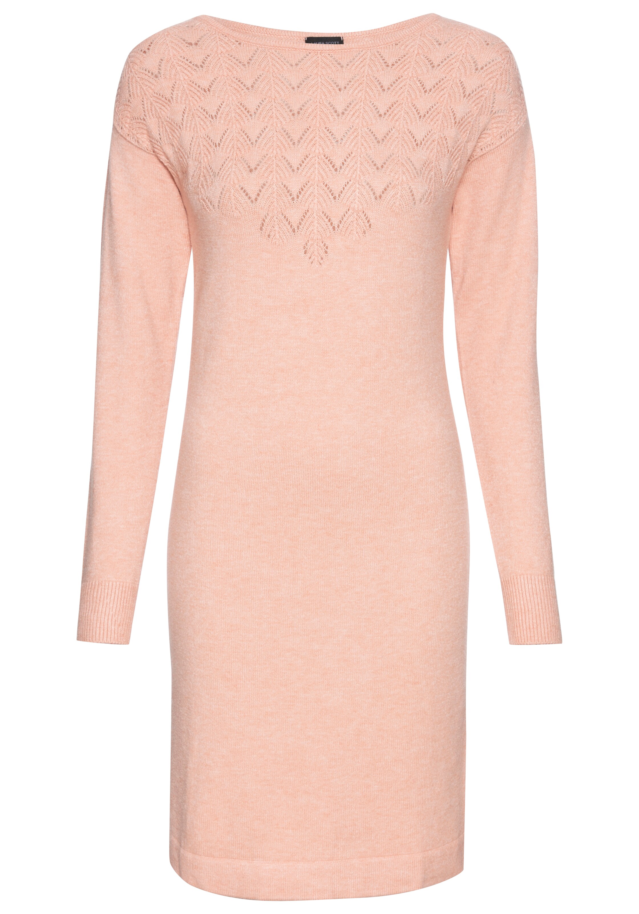 LAURA SCOTT Knitted dress in Orange: front