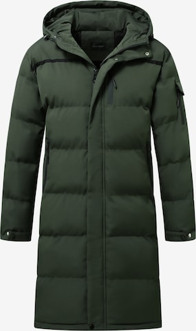 ALLTHEMEN Winter Coat 'Flaum' in Green: front