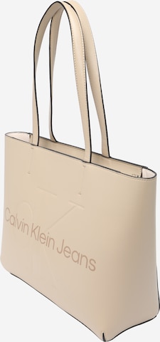 Calvin Klein Jeans Shopper táska - bézs: elől