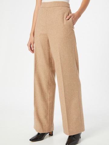 SCOTCH & SODA Wide leg Trousers in Beige: front