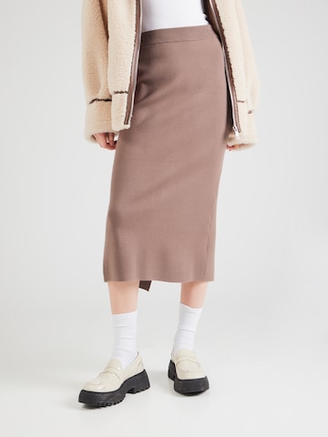 OBJECT Skirt 'OBJREYNARD' in Brown: front