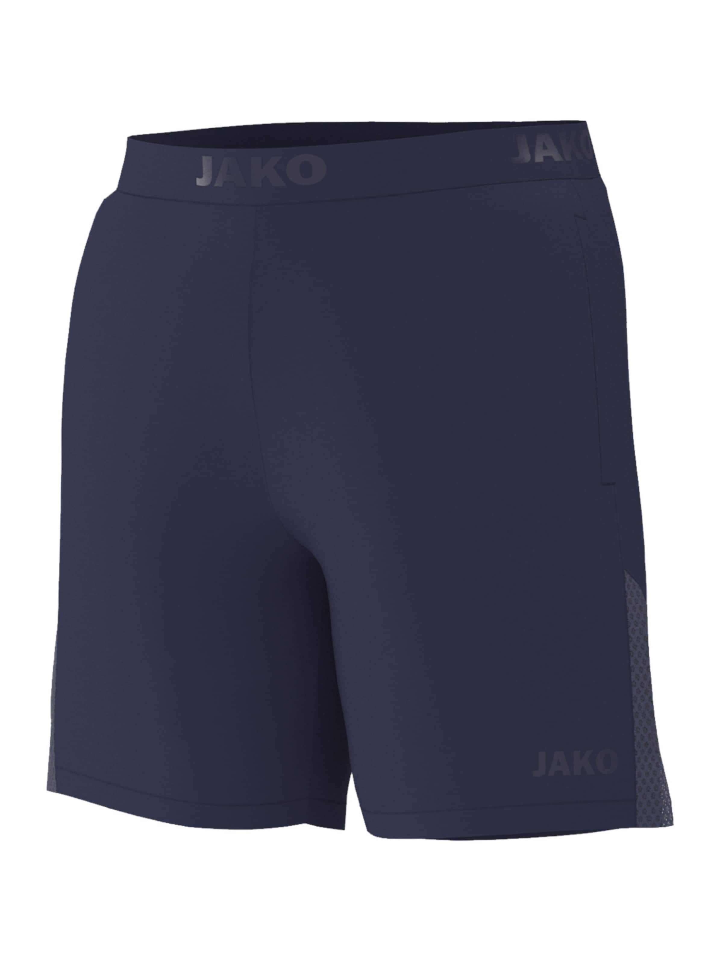 JAKO Skinny Sportshorts in Blau: Vorderseite