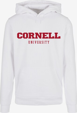 Merchcode Sweatshirt 'Cornell University' in Wit: voorkant