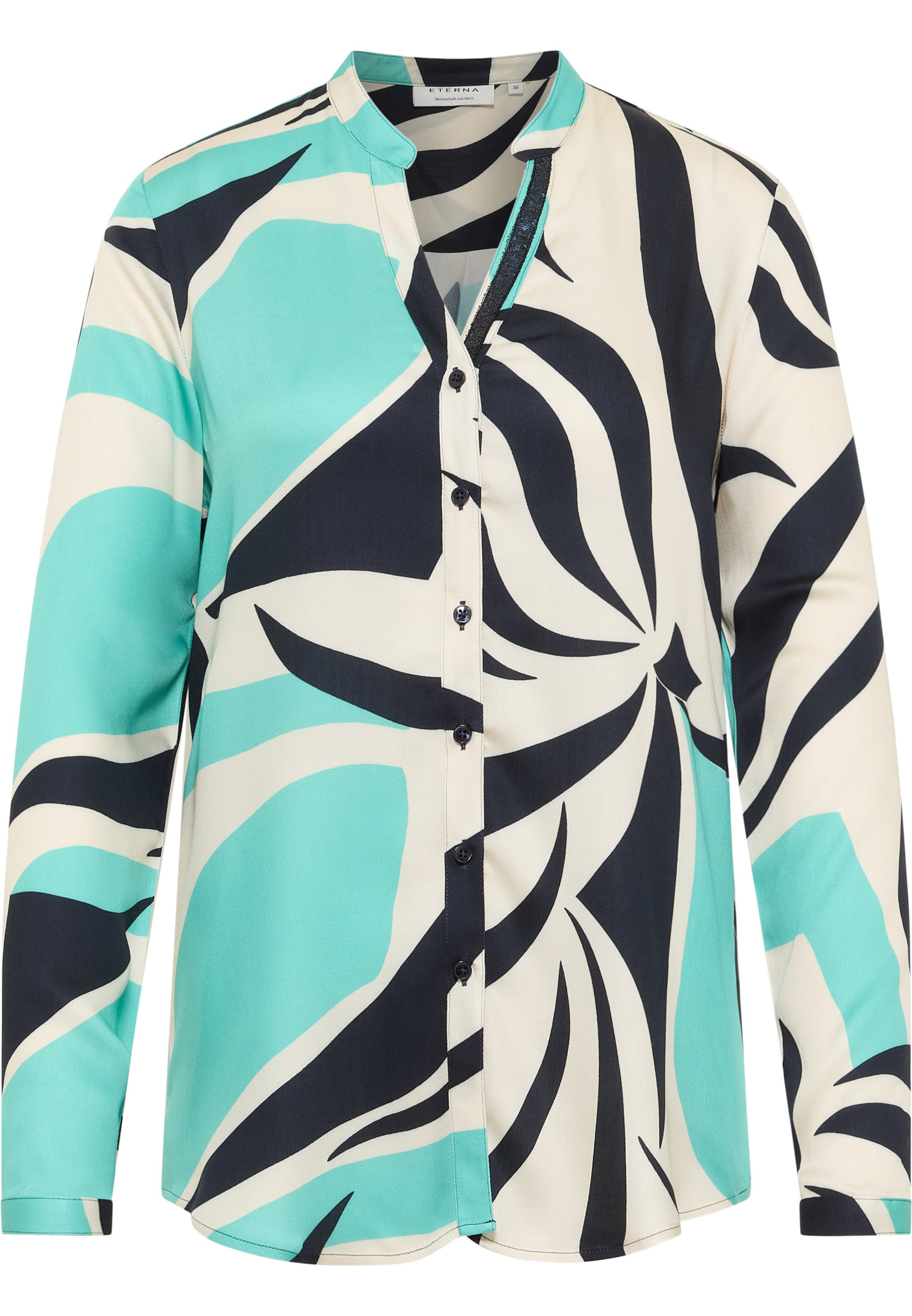 ETERNA Blouse ' REGULAR FIT ' in Blauw: voorkant