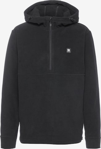 MAUI WOWIE Athletic Fleece Jacket in Black: front