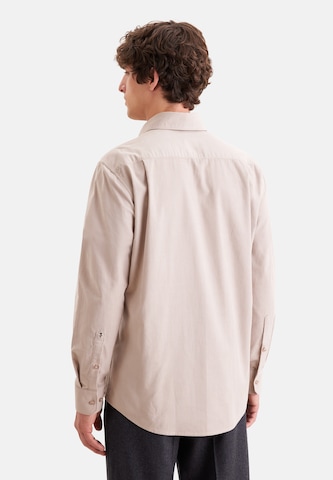 SEIDENSTICKER Regular fit Button Up Shirt in Beige