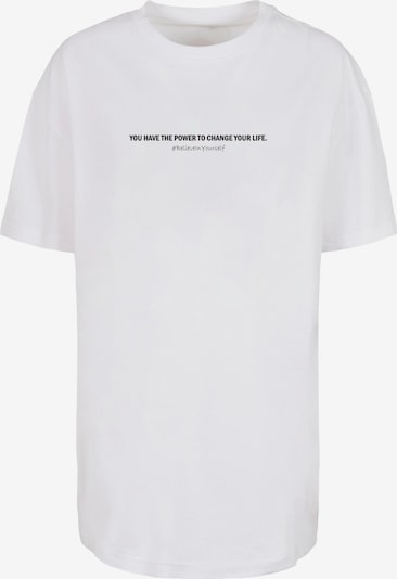 Merchcode T-shirt oversize 'WD - Believe In Yourself' en noir / blanc, Vue avec produit