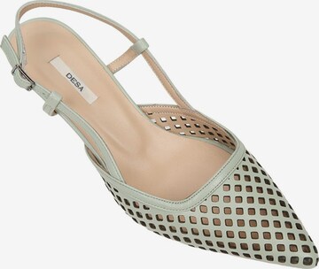 Desa Slingpumps 'Stilett' in Groen: voorkant