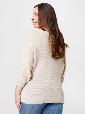 Vero Moda Curve Sweater 'TUGALEX' in Beige