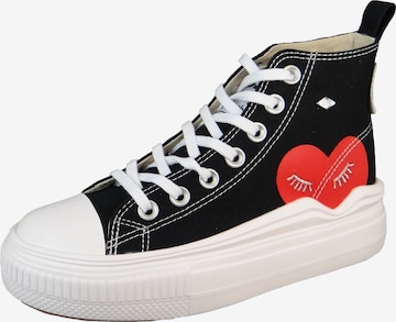 BRITISH KNIGHTS - Sapatilhas altas em preto: frente