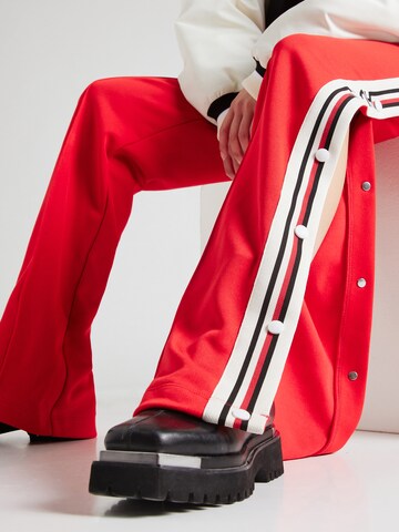 HUGO Lużny krój Spodnie 'Naluise' w kolorze czerwony