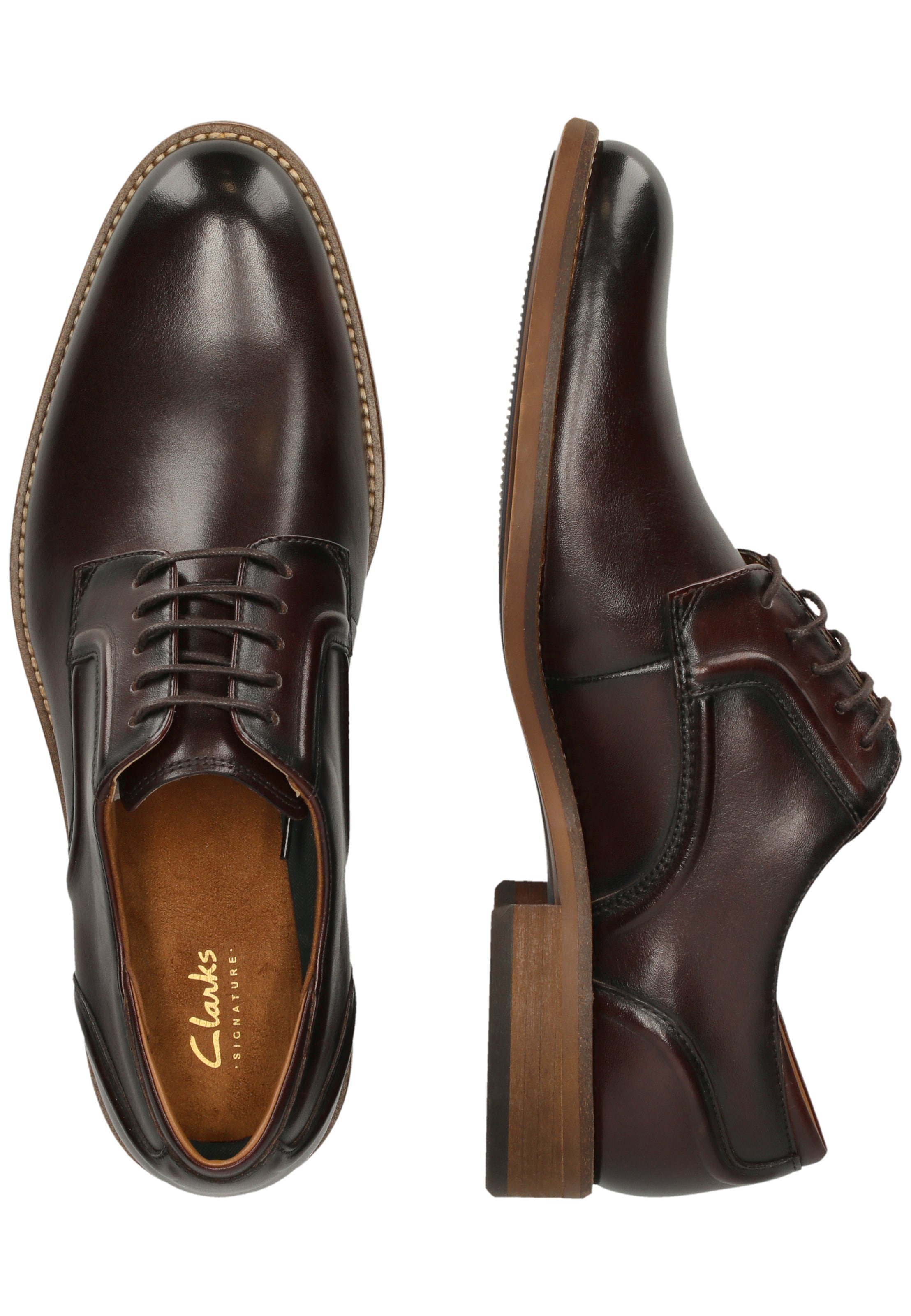 CLARKS Businessschuhe 'CraftRemi Lace' in Braun