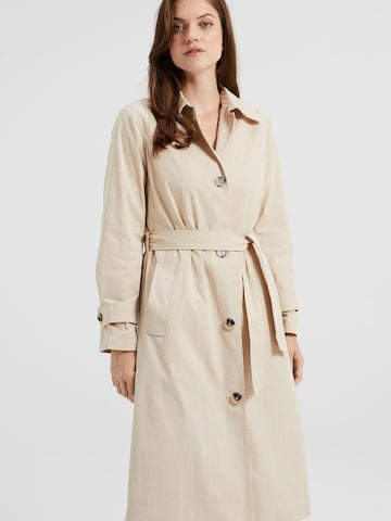 Manteau mi-saison WE Fashion en beige : devant