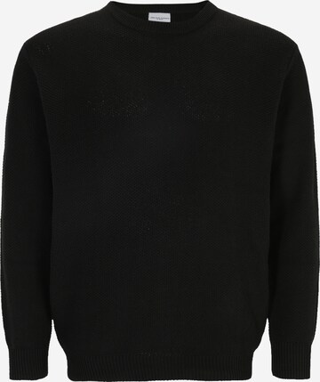 Pullover 'Brody' di Jack & Jones Plus in nero: frontale