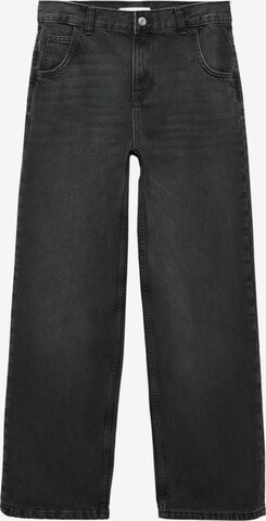 MANGO Loosefit Jeans 'INES' in Zwart: voorkant