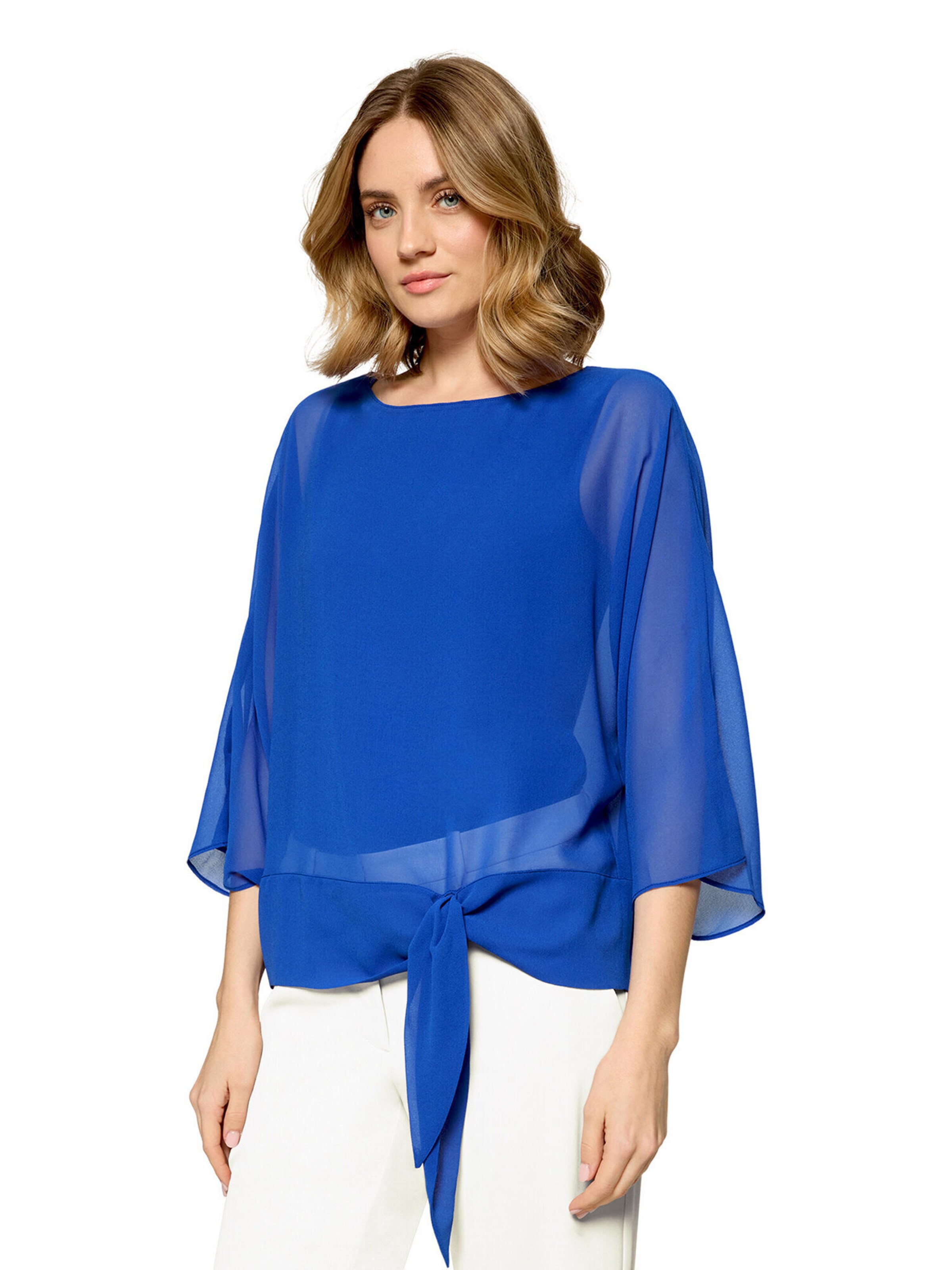 Betty Barclay Chiffonbluse unifarben in Blau