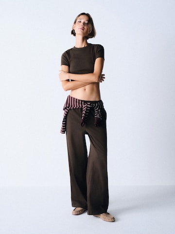 Pantalons de tailleur The Set en beige : devant