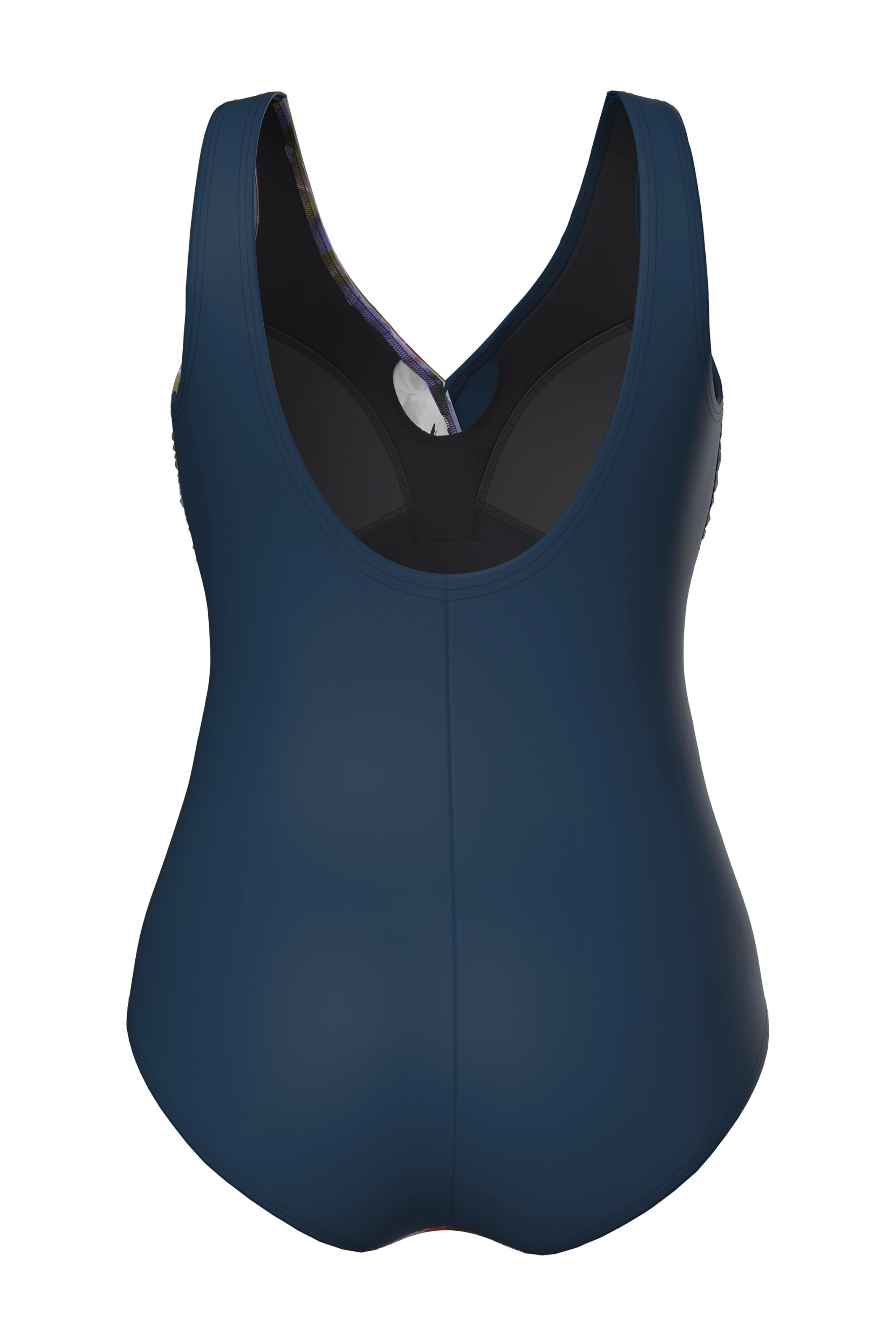 Ulla Popken Push-up Badeanzug in Blau