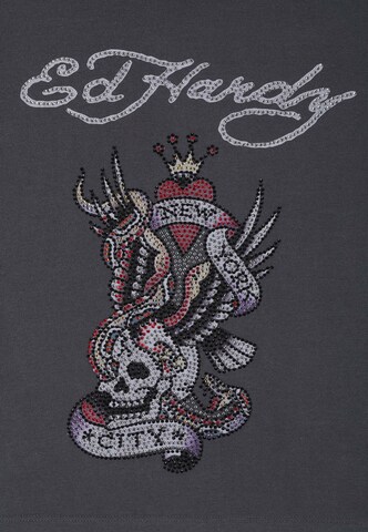 Ed Hardy Topp 'New York City' i grå
