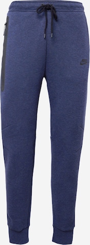 Nike Sportswear Tapered Hose 'TECH FLEECE' in Blau: predná strana