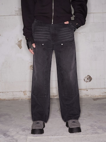 regular Jeans 'Kian' di ABOUT YOU x Rewinside in nero: frontale